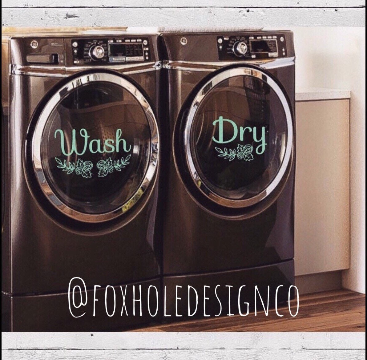 Washer & Dryer Decal Laundry Room Decor Vinyl Decal Etsy