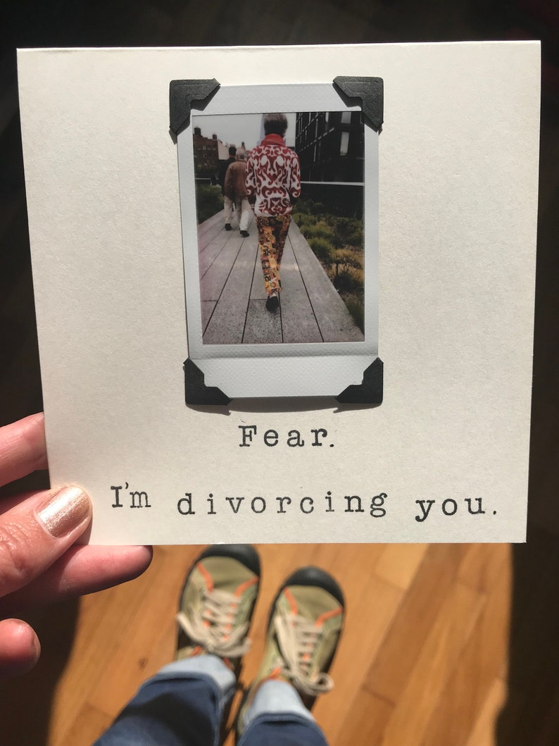 Power Fear Tough I/'m divorcing you | Empowering greeting card Any occasion greeting card Strong
