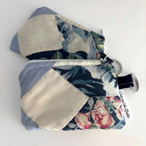 Monedero/Cartera llavero - HECHO A MANO - Edredón reciclado