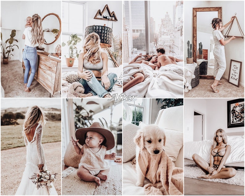 30 Boho LIGHTROOM Presets, Lightroom Mobile Preset, Desktop Presets boho Lightroom Preset, helles Instagram, cremig weiche Presets, Bild 7