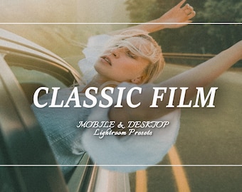 60+ Classic FILM Lightroom Preset Bundle, analoge Retro-Presets für Instagram, 35 mm Vintage Mobile Preset Blogger, Einwegkamera-Preset