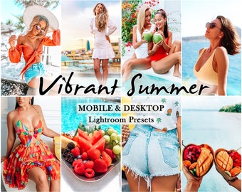 14 SUMMER Lightroom PRESETS, SOMMER Voreinstellung, Mobile Voreinstellungen, Lebendige Voreinstellungen, Farb Voreinstellung, Influencer Voreinstellungen, Ästhetische Voreinstellung, Instagram