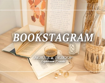 22 BOOKSTAGRAM Presets, Book Presets, Mobile Preset, Lightroom Preset Bundle for Instagram, Warm Academia, Books, Editorial Aesthetic Filter