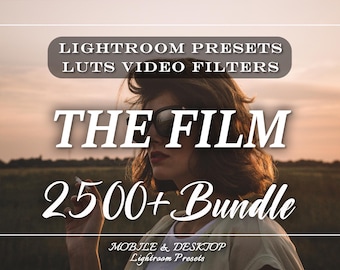 2500 FILM Presets, Mobile Lightroom Presets, Video Luts, Fuji Film Preset, Kodak Preset, Vintage Analog Film Preset, 35MM Retro Grain Preset