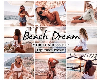 4 Lightroom Presets, Lightroom Mobile Presets,Desktop Presets , Instagram Presets,Mobile Lightroom Presets - Beach Dream