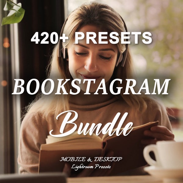 420 ajustes preestablecidos de BOOKSTAGRAM, ajustes preestablecidos de libros, ajustes preestablecidos de Lightroom de libros, filtro de libros, paquete de ajustes preestablecidos de Lightroom, ajustes preestablecidos de libros móviles y de escritorio