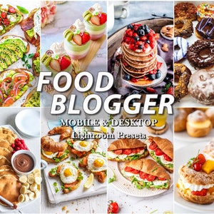 14 FOOD Lightroom Mobile Desktop Presets, tasty Food Presets, Yummy Instagram Photo Filter, Bright Food presets, Food Blogger Preset, vsco