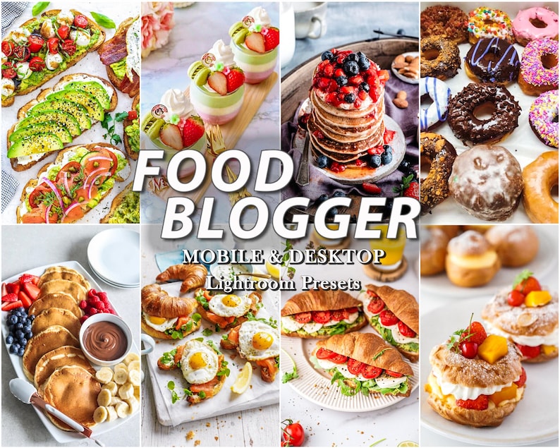 14 FOOD Lightroom Mobile Desktop Presets, tasty Food Presets, Yummy Instagram Photo Filter, Bright Food presets, Food Blogger Preset, vsco image 1