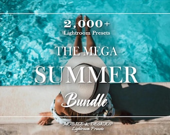 2000 SUMMER Presets, Summer Lightroom Presets Bundle, Lightroom Mobile Preset, Desktop Preset, Beach Presets, blogger Preset, Sunset preset