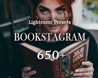 650 BOOKSTAGRAM Presets, Book Presets, Aesthetic Book Lightroom Presets, Lightroom Presets Bundle, Book Filters, Mobile and Desktop Presets
