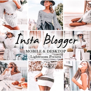 INSTAGRAM Preset Blogger Preset - Lightroom Presets, Mobile Presets, Influencer Presets, Desktop Preset,  lightroom mobile preset