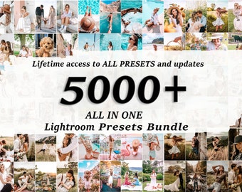 5000 LIGHTROOM Presets Bundle, Mobile Desktop Presets, Spring Summer Preset, Natural Lifestyle Influencer Blogger dark moody Preset