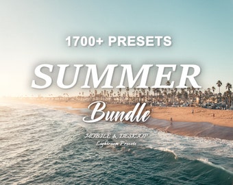 1700 SUMMER PRESETS, Lightroom Presets, Lightroom Preset Bundle, Mobile Desktop Preset, Instagram Blogger Lifestyle filter, Travel Preset