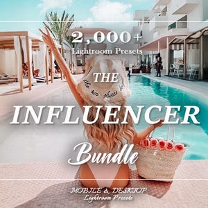 2,000+ INFLUENCER Presets Bundle, Lightroom Presets, Beach Presets, Summer Presets, Mobile Presets, Travel Preset, Blogger Instagram filter