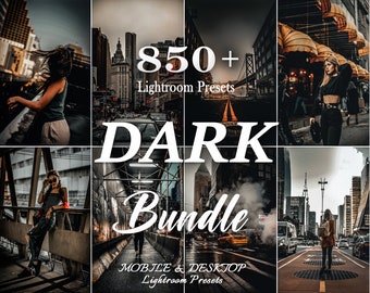 900 Urban Black Lightroom Presets, Desktop And Mobile Preset, Dark Elegant Faded Presets, Night City, Moody, City Street Urban Photography