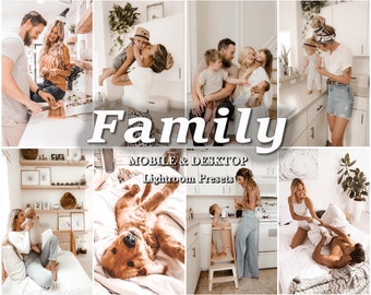 12 FAMILY Presets, Mobile Lightroom Presets, Blogger Mom Presets, Bright White Presets, Mommy Presets, Instagram Filters, Indoor Preset