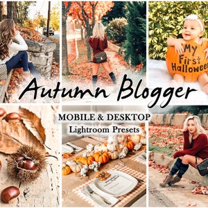 12 Autumn presets, Fall presets, Mobile LIGHTROOM Presets, Influencer Preset, lightroom preset, warm, Desktop Preset, Instagram filter