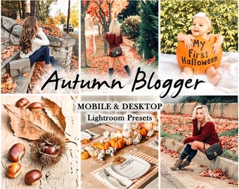 12 Autumn presets, Fall presets, Mobile LIGHTROOM Presets, Influencer Preset, lightroom preset, warm, Desktop Preset, Instagram filter