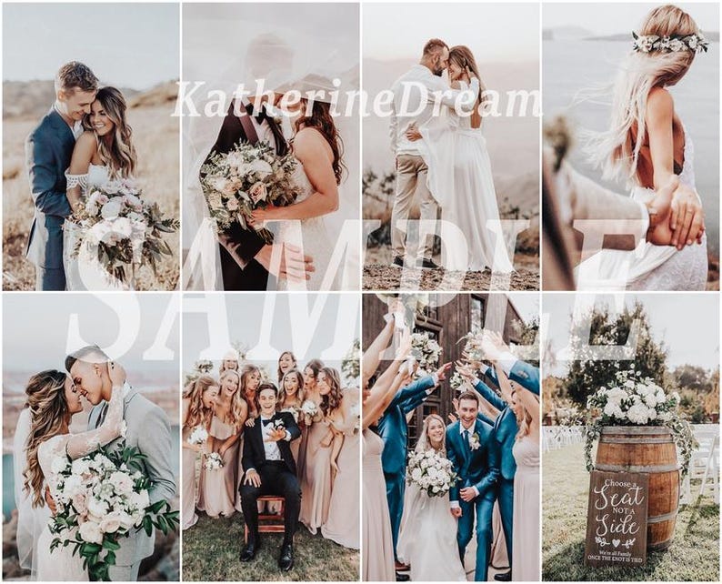 May include: A wedding ceremony with a rustic theme. The bride and groom are standing in front of a wooden sign that says "Choose Seat Not a Side". The bride is wearing a white dress and the groom is wearing a blue suit. There are guests in the background.