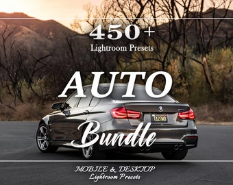 450 Auto Lightroom Presets Bundle, Desktop und Mobile Voreinstellungen, Auto Moto Voreinstellungen, Kinematische Sportwagen Automobilvoreinstellungen, Instagram Filter