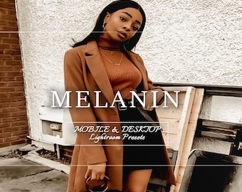 43 Melanin Presets, Dark Skin Presets, Lightroom Presets, LIGHTROOM Mobile Presets, Portrait Presets, Coffe Preset, Brown Caramel Preset
