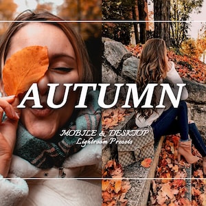 56 Autumn Lightroom Presets, Fall Presets, Autumn Presets, Seasons Presets, Mobile Lightroom Presets, Earthy, Warm, Brown Presets, Vintage