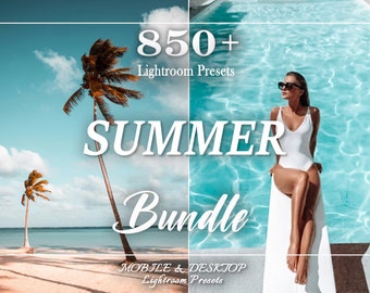 850 SUMMER Lightroom Presets, Mobile Lightroom Presets, Desktop Presets, Spring Presets, Natural Airy Beach Preset, Blogger Instagram filter