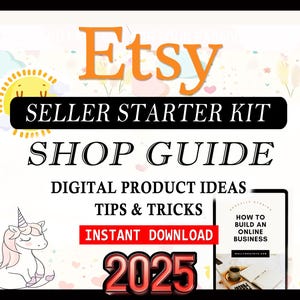 ETSY SELLER Guide + 5000 DIGITAL Products Ideas for 2025 , Etsy Digital Downloads, Passive Income, Business Ideas, Etsy seller starter kit