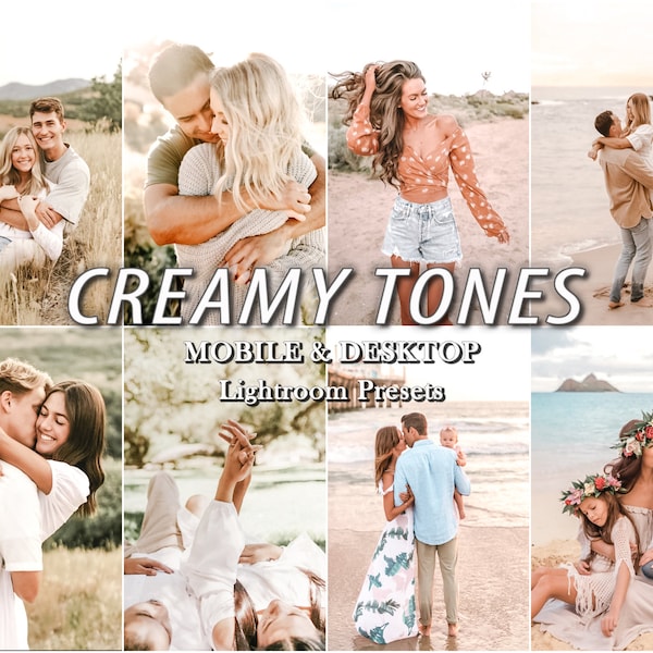 14 Creamy LIGHTROOM Presets, Bohemian soft Preset, Warm Light Presets, Mobile Preset, Desktop Presets, Bright Airy soft, Instagram filter