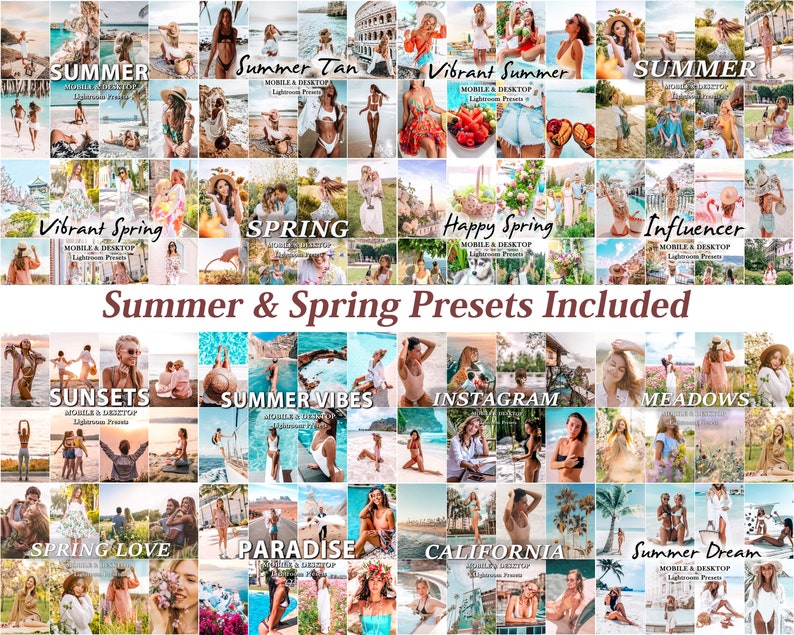 5000 Mobile LIGHTROOM Presets, Lifestyle Presets, Spring Summer Preset, Influencer Preset, Mobile Desktop Blogger travel preset Instagram image 4