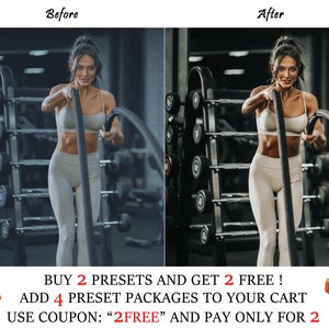 15 PRESET FITNESS, preimpostazioni LIGHTROOM per dispositivi mobili, preimpostazioni per palestra, preimpostazioni per sport, preimpostazioni per dispositivi mobili, preimpostazioni per Lightroom, preimpostazioni per Instagram, preimpostazioni per desktop immagine 6