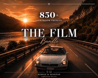Más de 850 preajustes de película, preajustes de Lightroom Mobile y de escritorio, preajustes de Lightroom, preajuste estético de película, preajustes para bloggers, película analógica vintage, preajuste