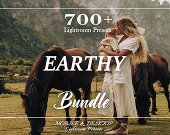 700+ EARTHY Outdoor Presets, Lightroom Presets Bundle, Desktop Mobile Preset, Green Warm Preset, Moody Nature Preset, Bohemian Rustic Preset