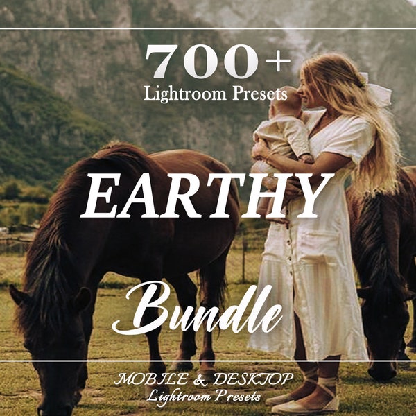 700 EARTHY Outdoor Lightroom Presets Bundle, Mobile Desktop Preset, lightroom mobile presets, Moody Nature Preset, mobile lightroom Presets