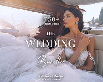 750 WEDDING Presets, Lightroom Preset Bundle, Mobile Desktop Lightroom Presets, Bright Elegant Wedding Presets, Couple Preset Bride