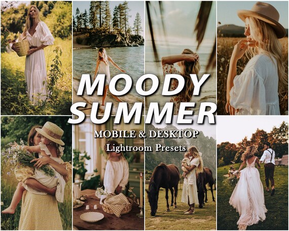 25 Moody SUMMER Presets, Lightroom Mobile Presets, Earthy Tones, Desktop Preset, Natural Photo Editing Filter for Influencer, Outdoor Preset