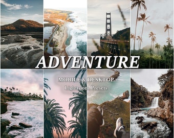 10 Adventure Lightroom Presets, Desktop And Mobile Presets, Nature, Wild, Green, Forest, Landscape, Photography Presets, Travel, Outdoor