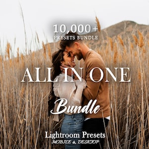 10,000+ MEGA Lightroom Preset Bundle, Boho Photo Filters for Instagram, Neutral Aesthetic Presets for Influencers, Rustic Moody Photo Preset