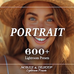 600 PORTRAIT Presets, Portrait Lightroom Presets Bundle, Mobile Preset, Desktop Presets, Influencer Lifestyle, Editorial Filter