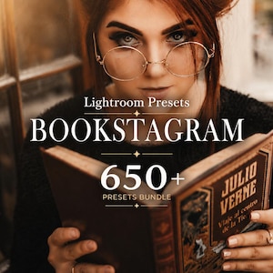 650 BOOKSTAGRAM Presets, Book Presets, Aesthetic Book Lightroom Presets, Lightroom Presets Bundle, Book Filters, Mobile and Desktop Presets