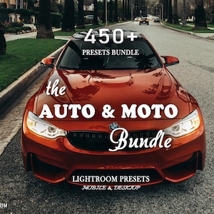 450 AUTO Presets - Car Presets - Moto Presets - Automotive Lightroom Presets Bundle, Mobile Presets, Cinematic Preset, Instagram Vehicle