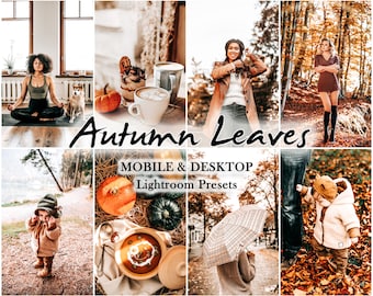10 Autumn presets, Mobile LIGHTROOM Presets, Fall presets, Halloween Preset, moody warm preset, earthy Desktop Preset, Instagram filter