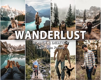 12 Wanderlust LIGHTROOM Presets, Lightroom MOBILE Preset, travel preset , Nature outdoor preset, Desktop Preset, Landscape, Forest, Wild