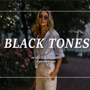 14 BLACK Lightroom Presets, Mobile Desktop Presets, Dark Aesthetic presets, Moody Instagram Filter, Minimal Blogger Presets, Influencer
