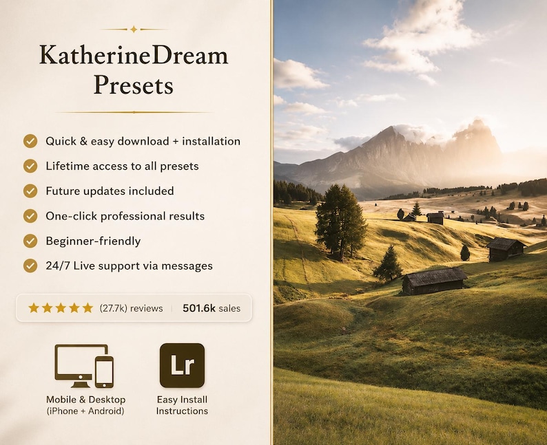 10,000+ MEGA Lightroom Preset Bundle, Spring and Summer Mobile Presets, Natural Creamy Preset, Boho Photo Instagram Filter, Desktop Preset image 9