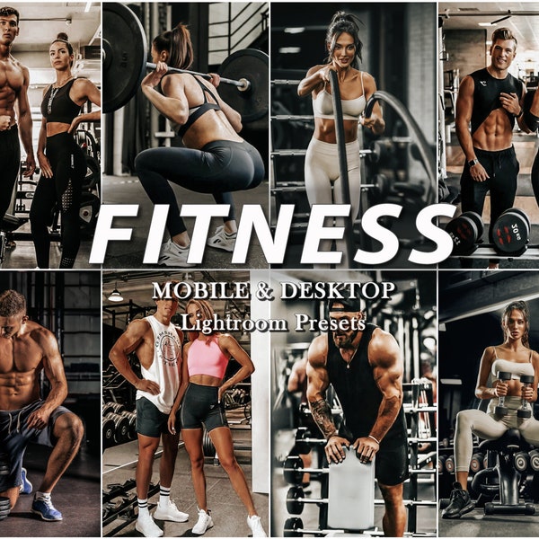 15 FITNESS PRESETS, Mobile LIGHTROOM Presets, Gym Presets, Sport Preset, Mobile Presets, Lightroom Preset, Instagram Preset, Desktop Preset