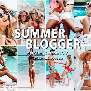 14 SUMMER PRESETS, Lightroom preset, Mobile presets, Vibrant Presets, Color blogger preset, Influencer Presets, Aesthetic preset, Instagram