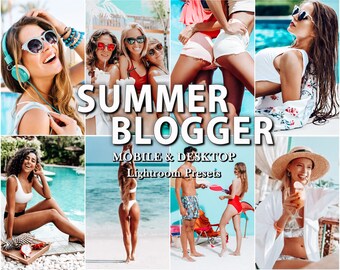 14 SUMMER PRESETS, Lightroom preset, Mobile presets, Vibrant Presets, Color blogger preset, Influencer Presets, Aesthetic preset, Instagram