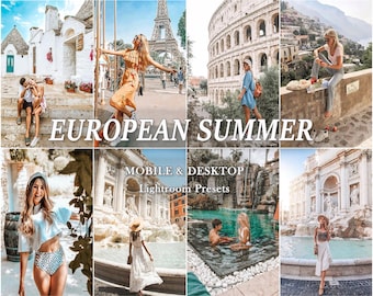 10 Mobile LIGHROOM Presets, European Summer Presets, Preset, Lightroom Preset, Travel Preset, Vacation Preset, City Preset, Instagram Filter