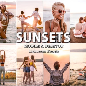 12 SUNSET Lightroom Presets, Preset mobile, lightroom MOBILE preset, beach summer preset, blogger sunshine, Desktop Preset, Instagram filter